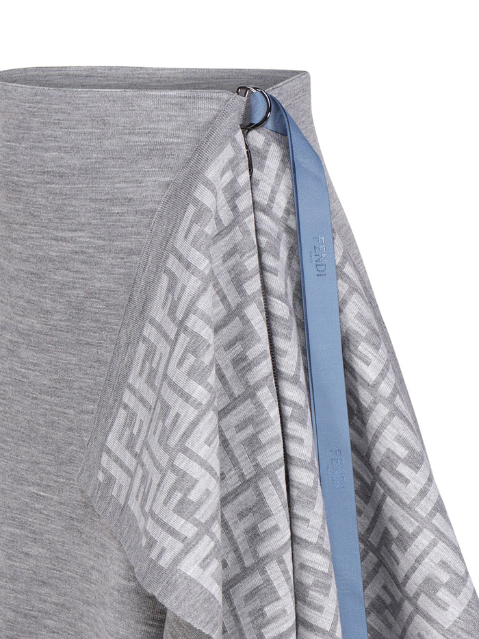 Fendi Skirts Grey Wool