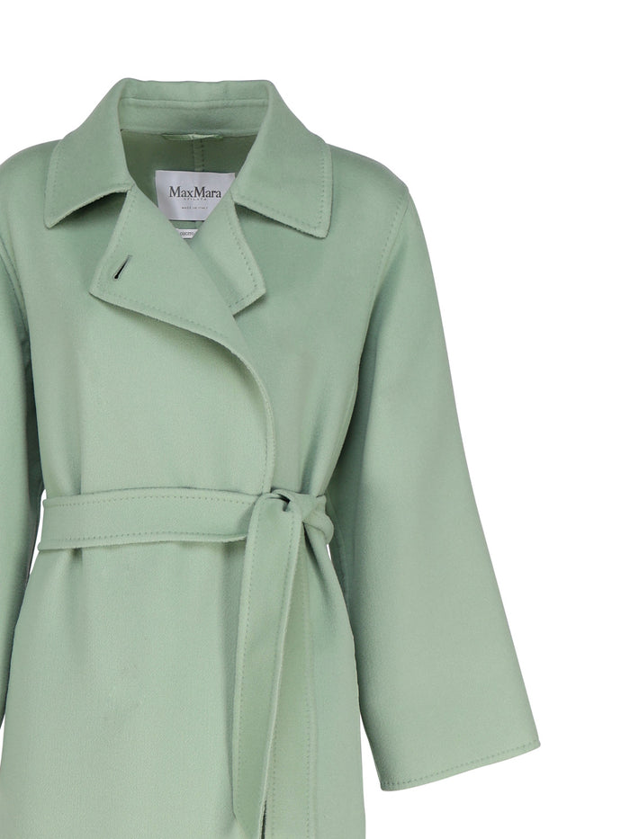 Max Mara Coats Green Virgin Wool