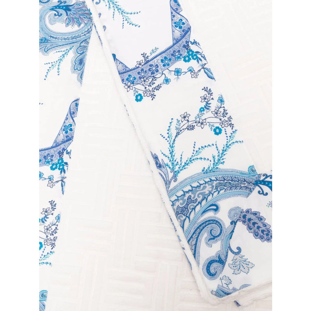 Beach Towel Etro Home White/blue Cotton: 100. Towels