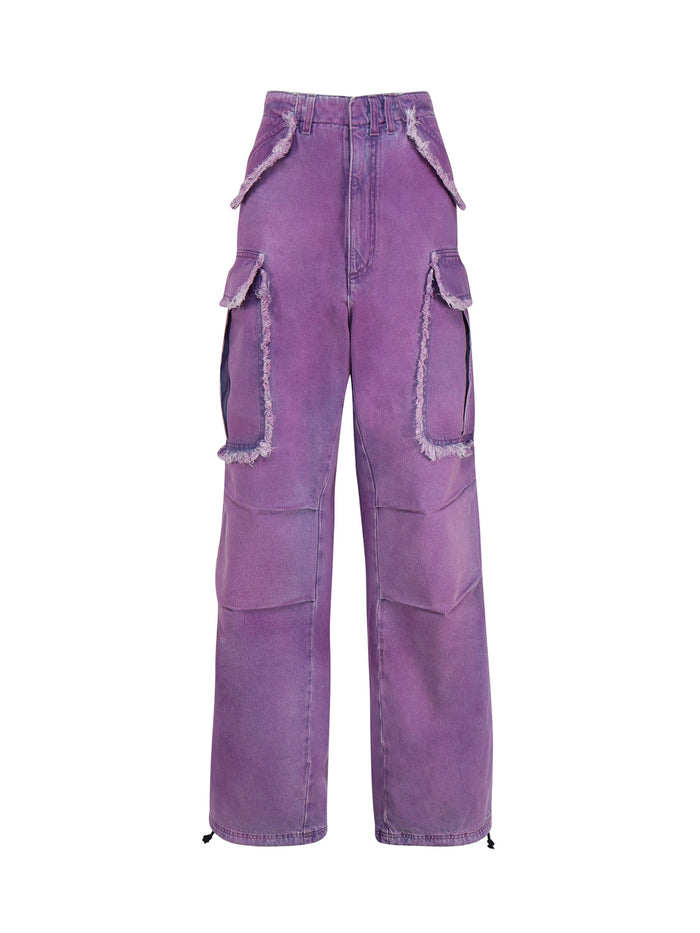 Darkpark Trousers Purple Cotton