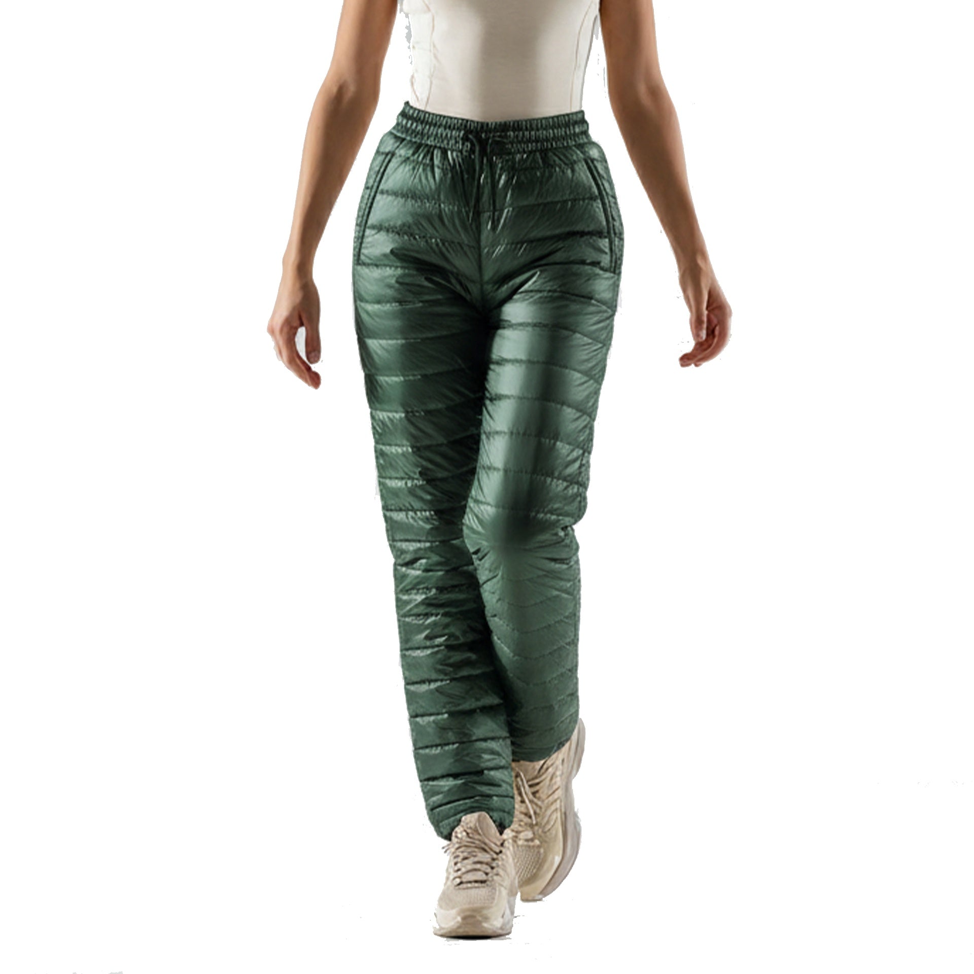 Herno Down Pants Green Polyamide