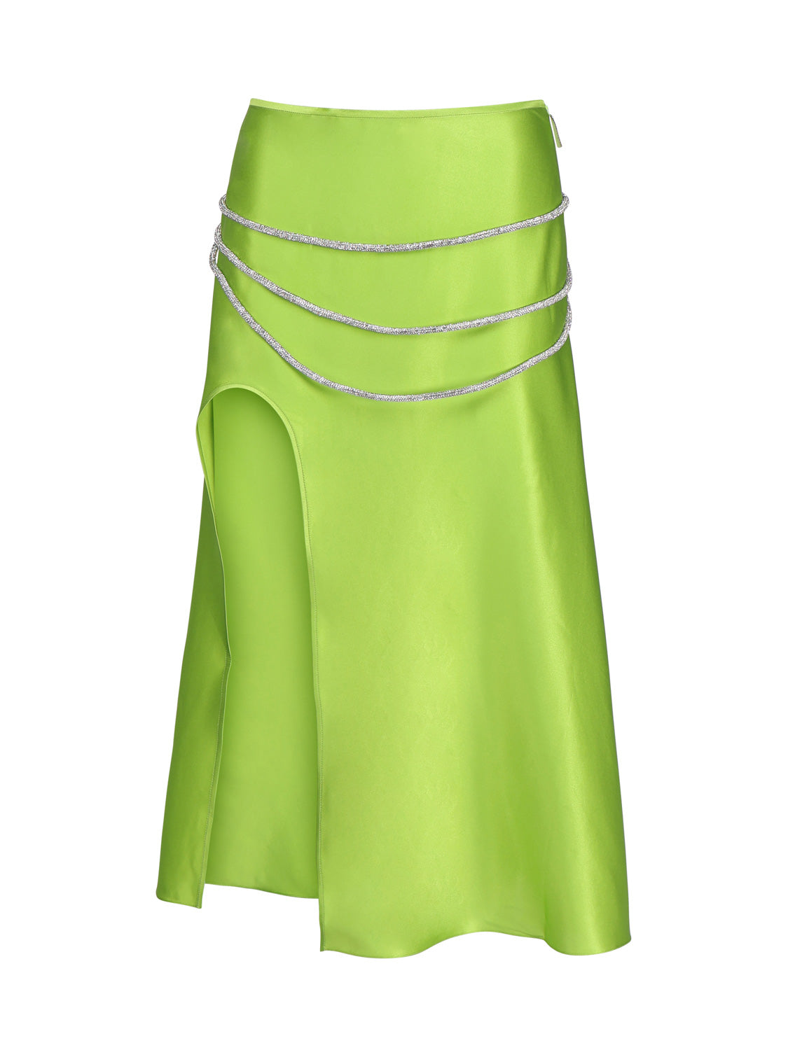 Nuè Skirts Lime Green Silk