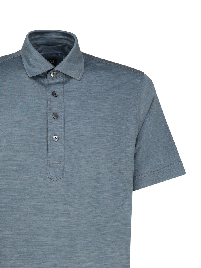 Zegna T-Shirts And Polos Blue Cotton