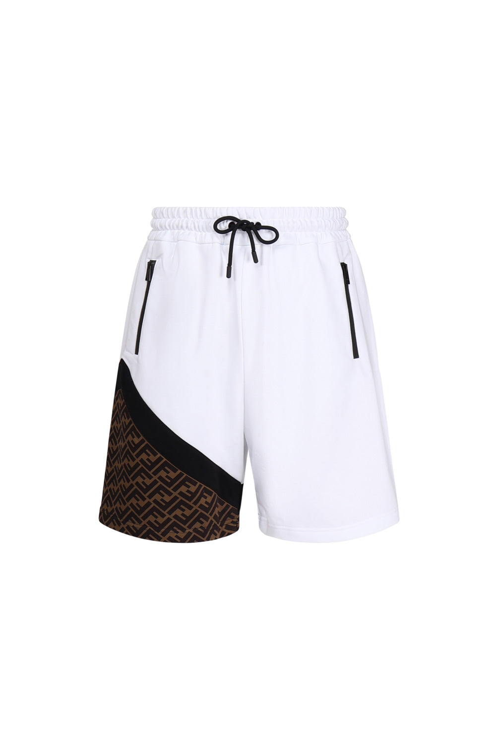 Fendi Shorts White, Brown Cotton