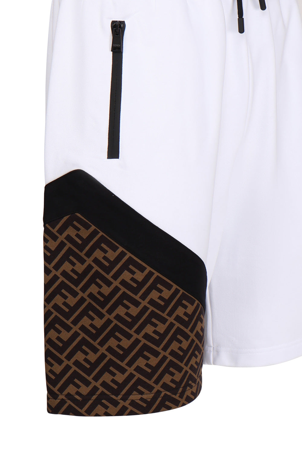 Fendi Shorts White, Brown Cotton