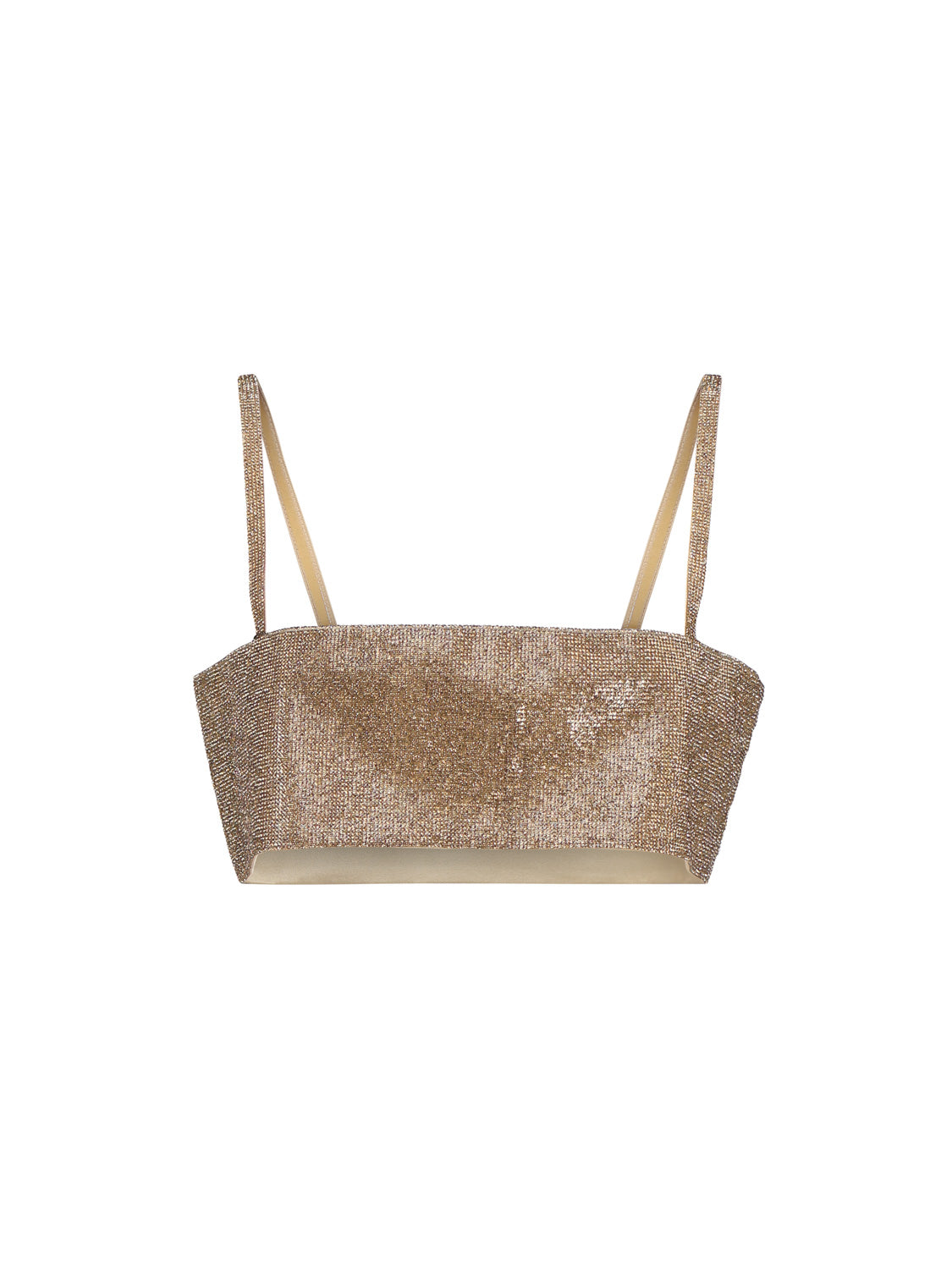 Nuè Top Vintage Gold Rhinestone Fabric