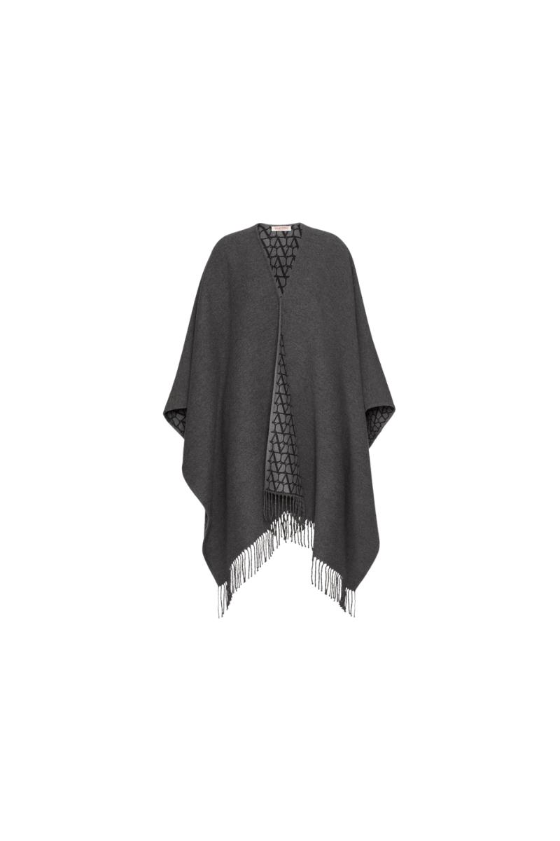 Valentino Garavani 65% Wool shawl in gray