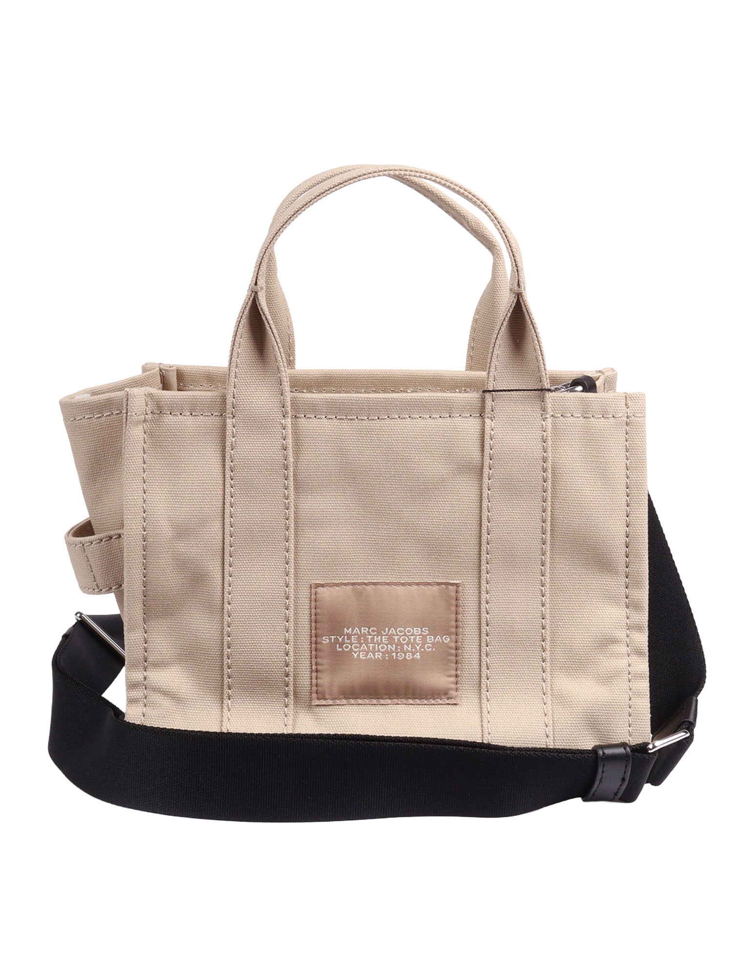 The Small Tote Beige Cotton Handbag