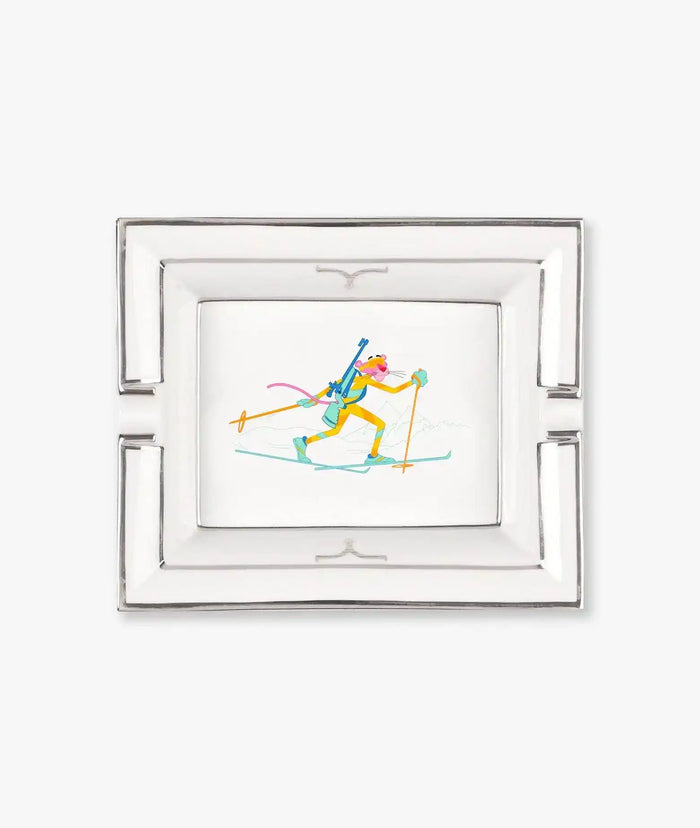 Ashtray Pink Panther Ski White