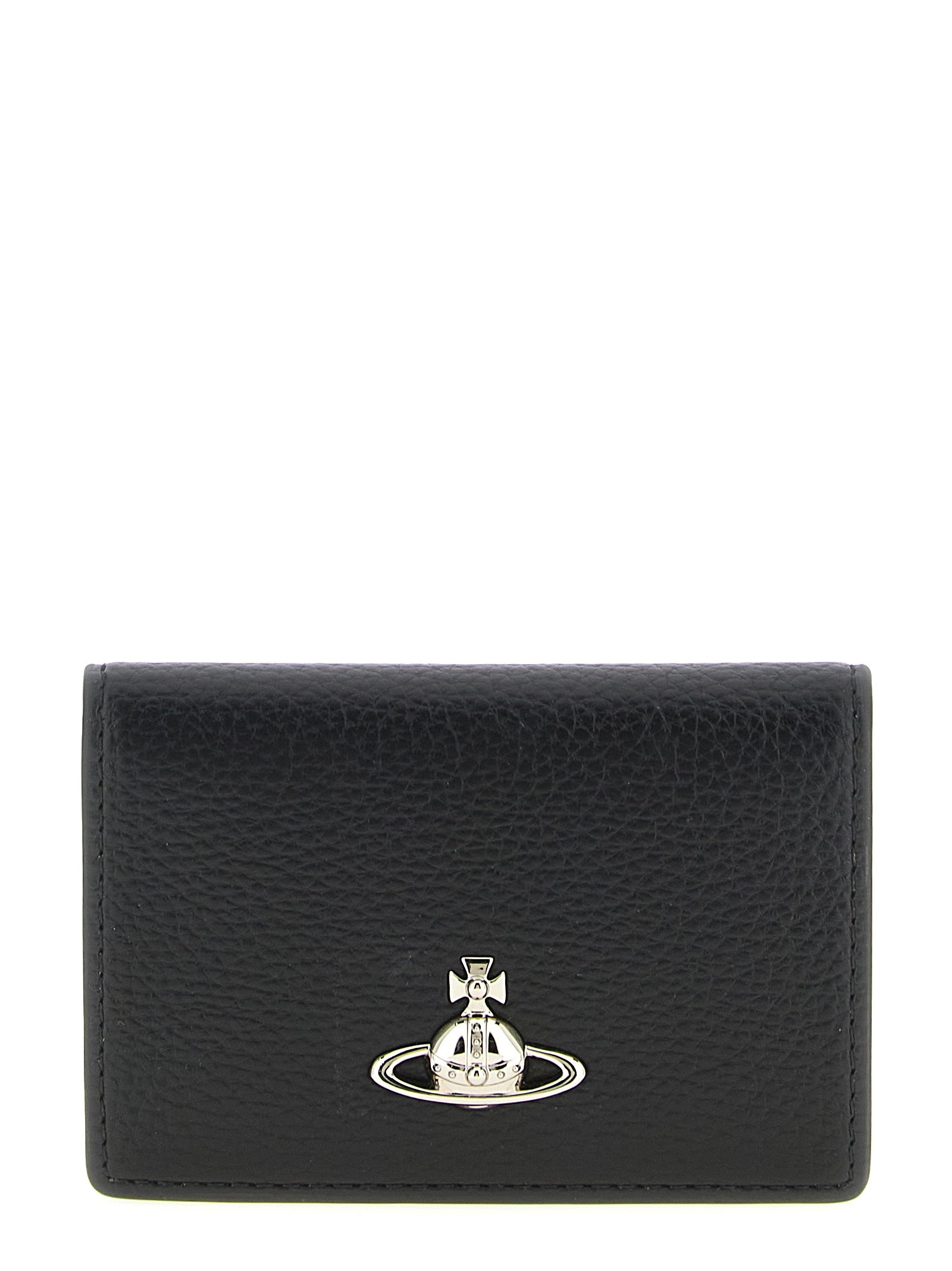 Orb Logo Card Holder Black Polyurethane Wallets, Holders