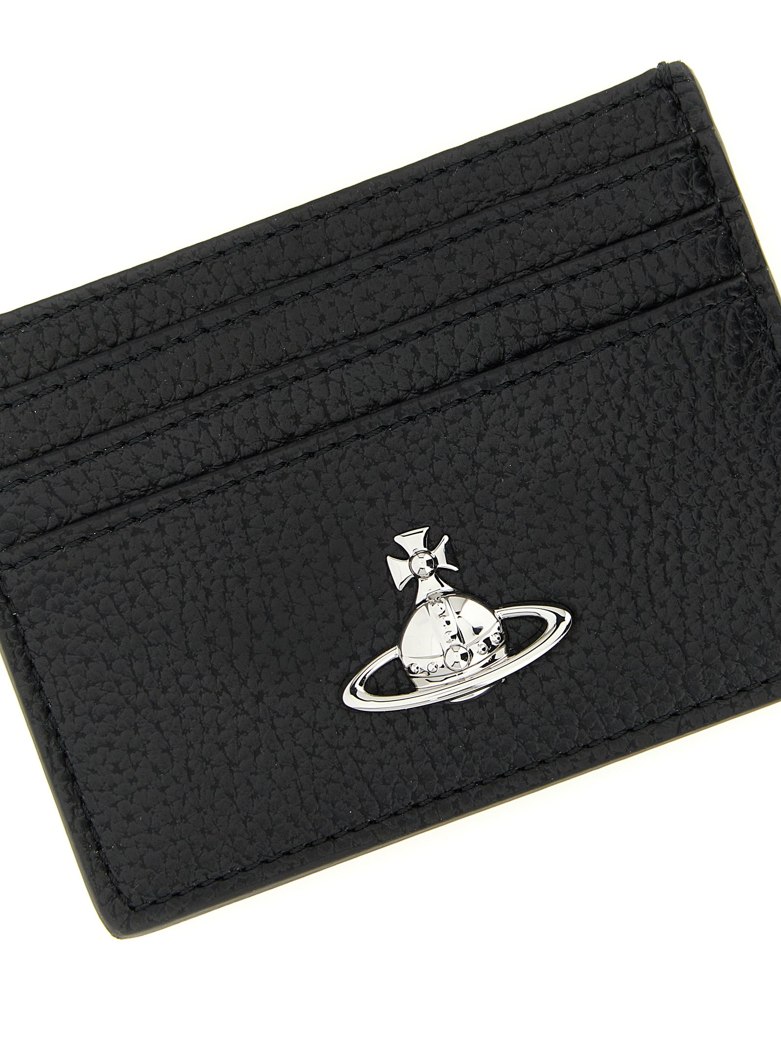 Orb Logo Card Holder Black Polyurethane Wallets, Holders
