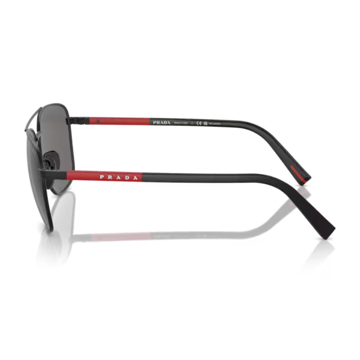 Prada Linea Rossa Ps 54zs Black Metallo/gommato Sunglasses