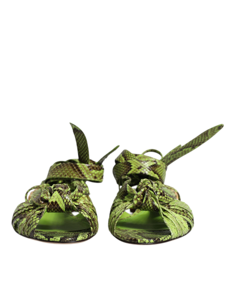 Dolce & Gabbana Leather sandals in green