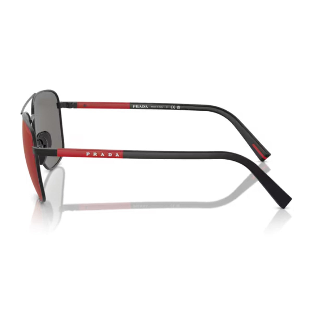Prada Linea Rossa Ps 54zs Black Metallo/gommato Sunglasses