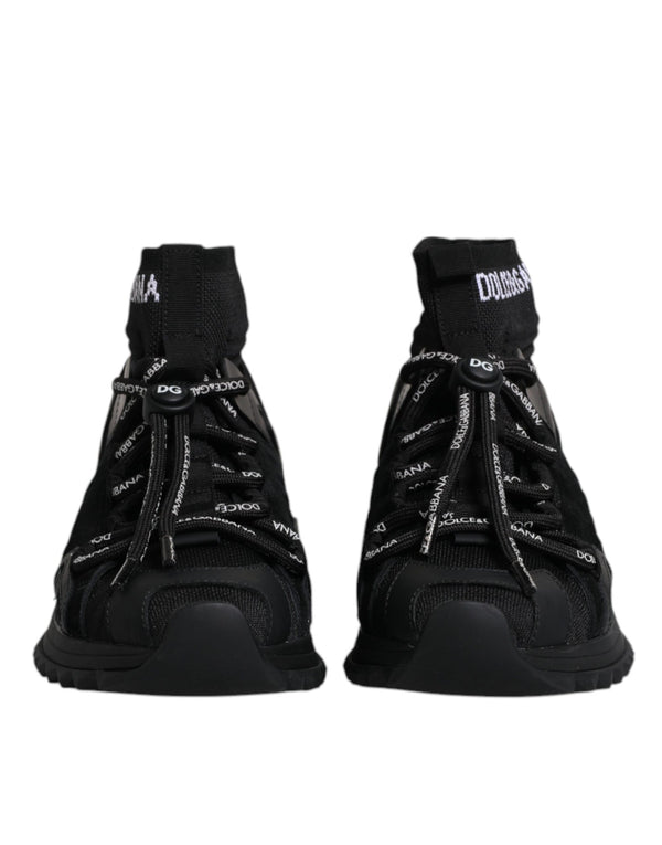Dolce & Gabbana 70% Viscose 10% Calf 9% Lamb 9% Nylon 2% Elastane sneaker in black