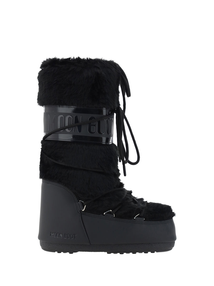 Icon Faux Fur Boots Black