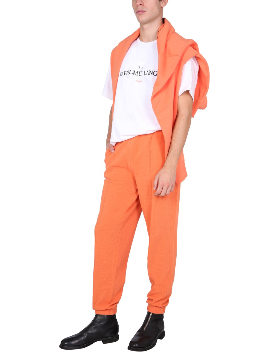 Knitted Jogging Pants Orange Cotton Track