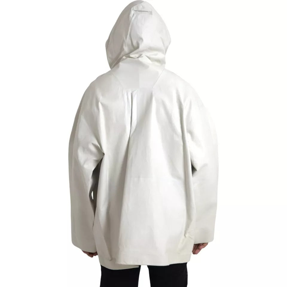 Bottega Veneta 100% Calf Leather raincoat in white — view 4