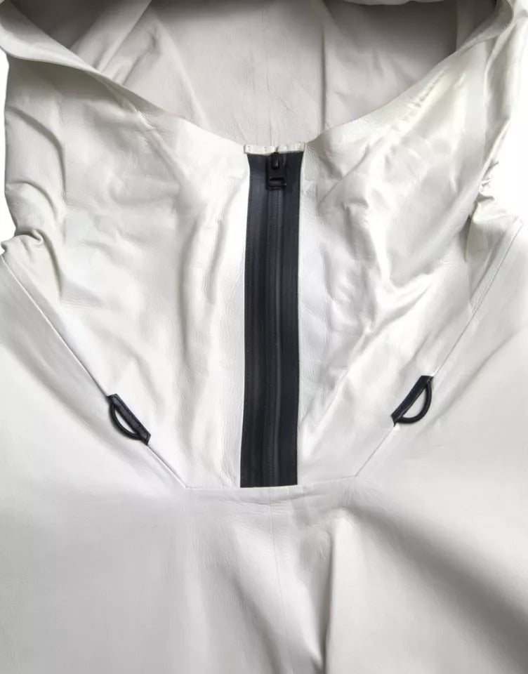 Bottega Veneta 100% Calf Leather raincoat in white — view 5