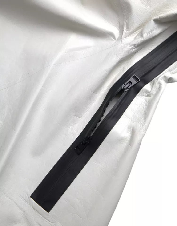 Bottega Veneta 100% Calf Leather raincoat in white — view 7