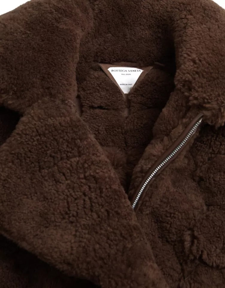 Bottega Veneta 100% Shearling Wool jacket in brown — view 6