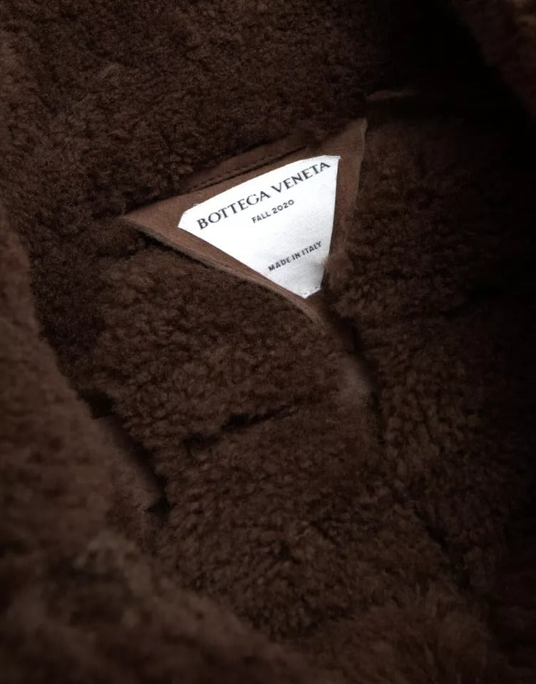 Bottega Veneta 100% Shearling Wool jacket in brown — view 7