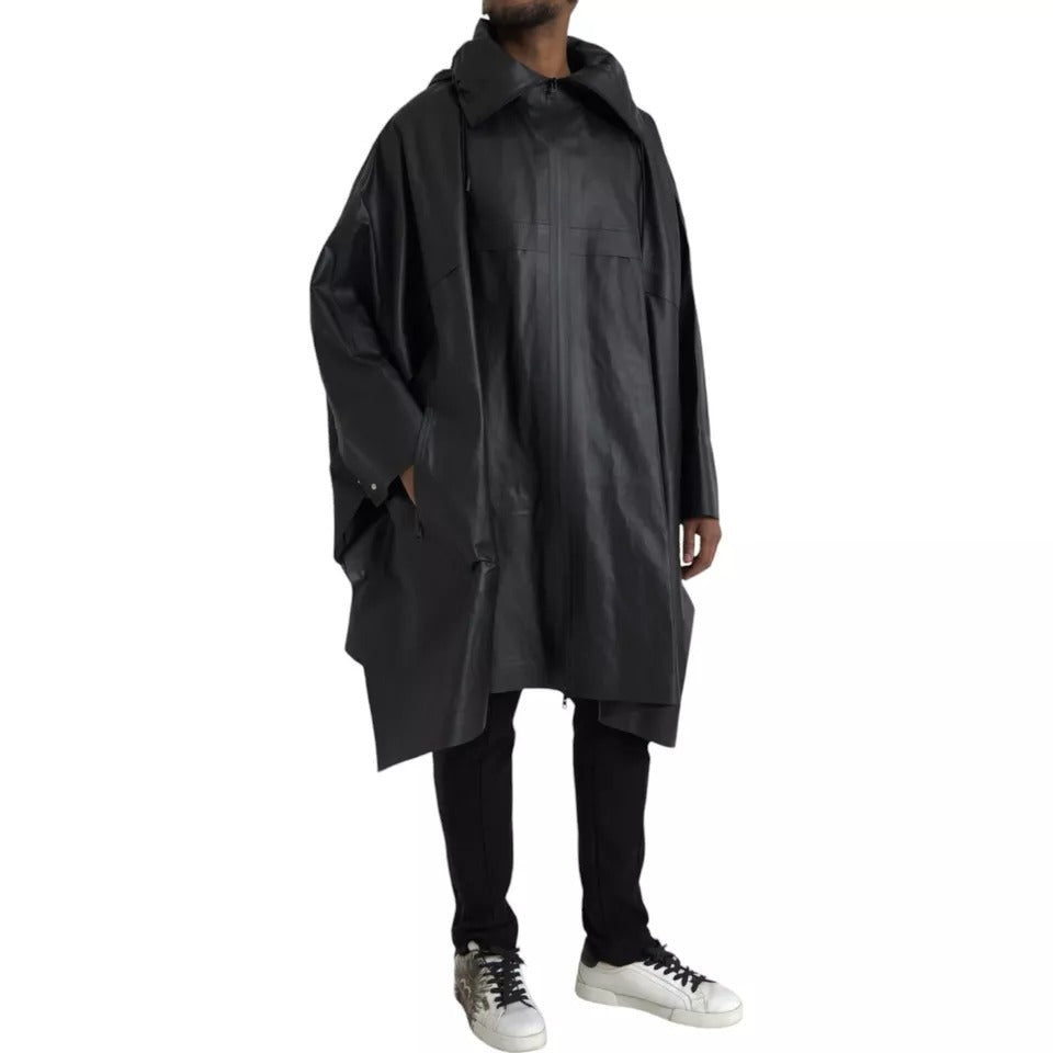 Bottega Veneta 100% Calf Leather trench coat in black — view 5