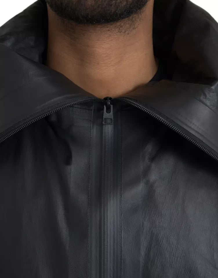 Bottega Veneta 100% Calf Leather trench coat in black — view 7