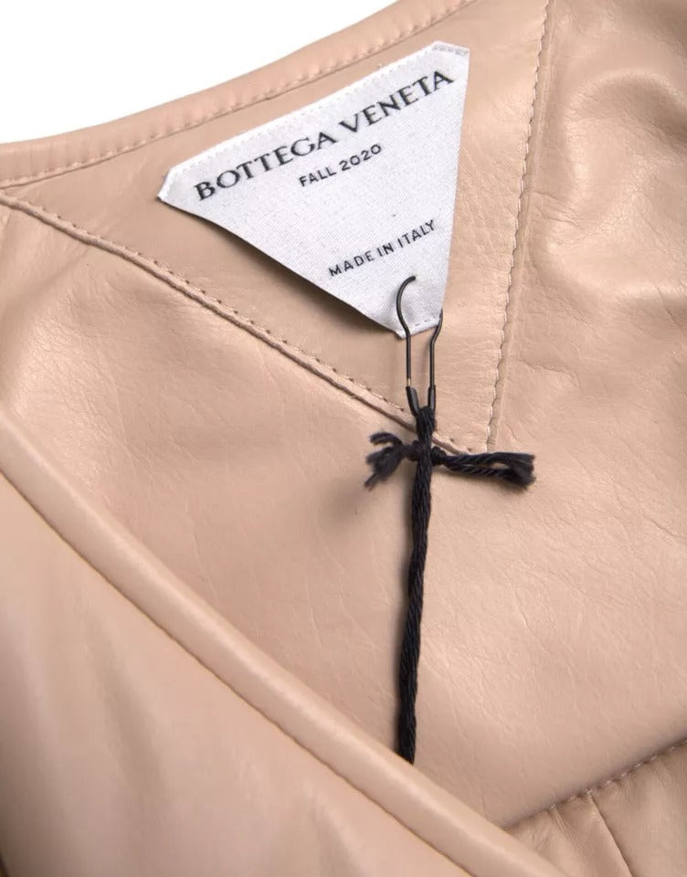 Bottega Veneta 100% Calf Leather vest in beige — view 8