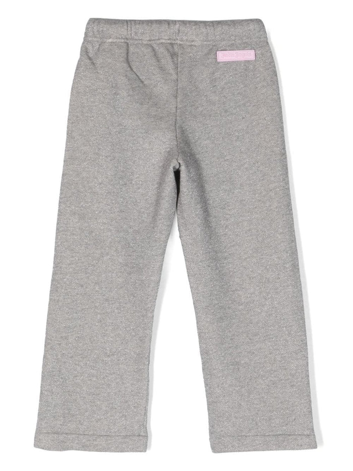 Pa Lurex Wide Leg Sweatpant Grey Pantaloni