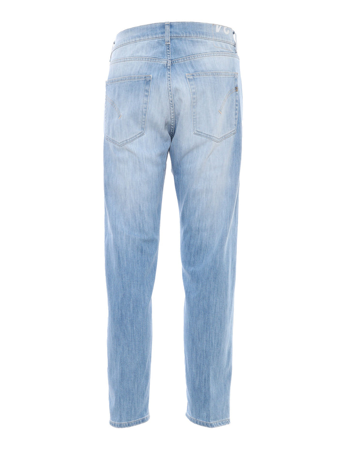 Washed light blue jeans Cotton Elastomultiester