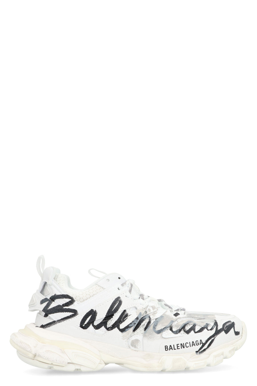 Track Signature Low-Top Sneakers White Polyurethane Trainers