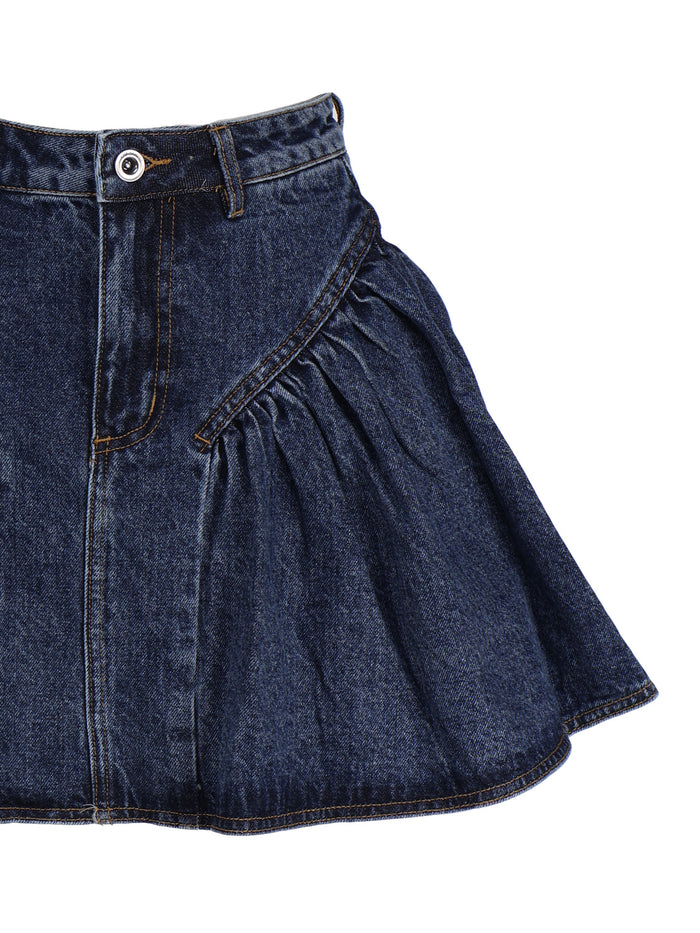 Self-Portrait Skirts Blue Cotton