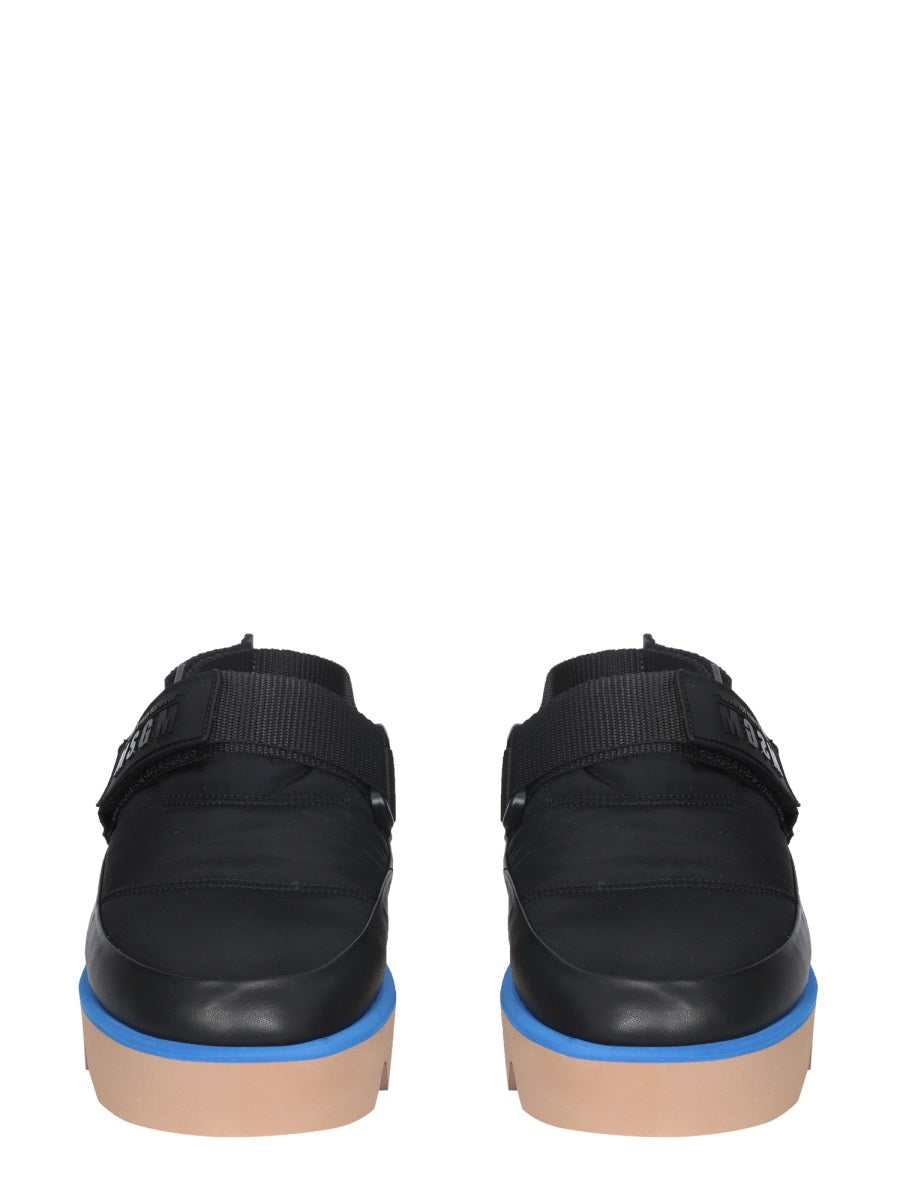 Puffed Sandals Black Fabric (polyamide Trainers