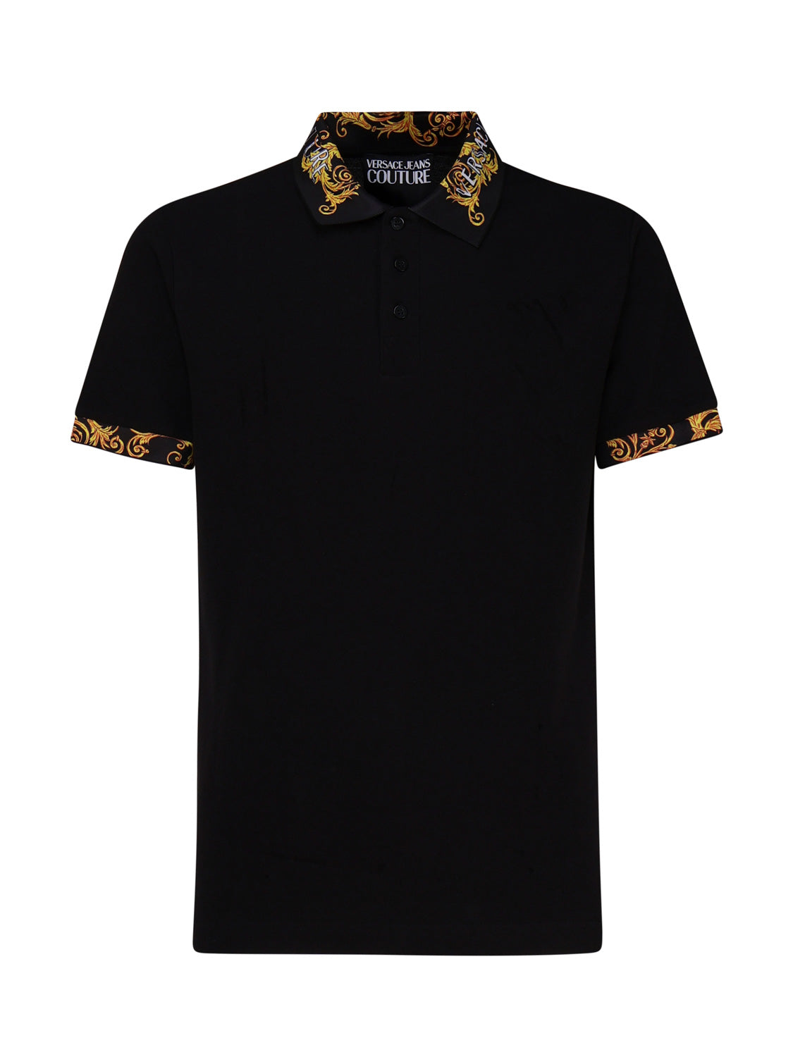 Versace Jeans Couture T-Shirts And Polos Black Cotton
