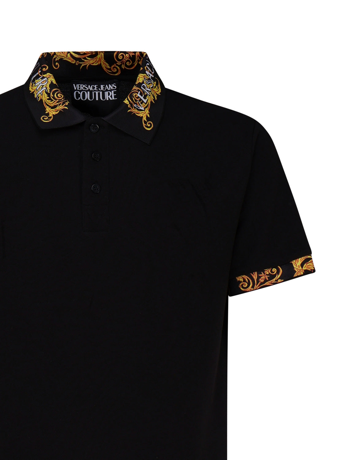 Versace Jeans Couture T-Shirts And Polos Black Cotton