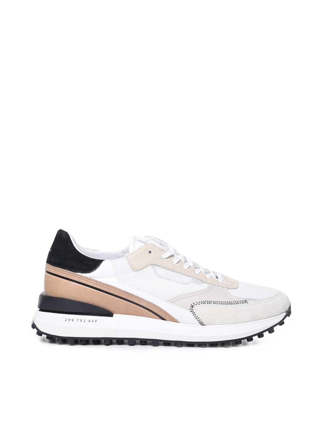 D.a.t.e. Sneakers White-cuoio Technical Fabric
