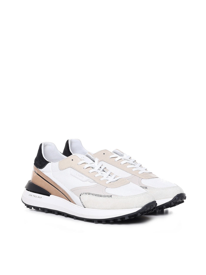 D.a.t.e. Sneakers White-cuoio Technical Fabric