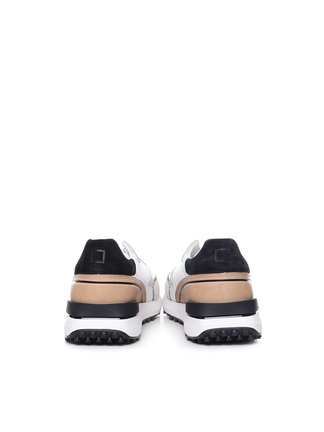 D.a.t.e. Sneakers White-cuoio Technical Fabric