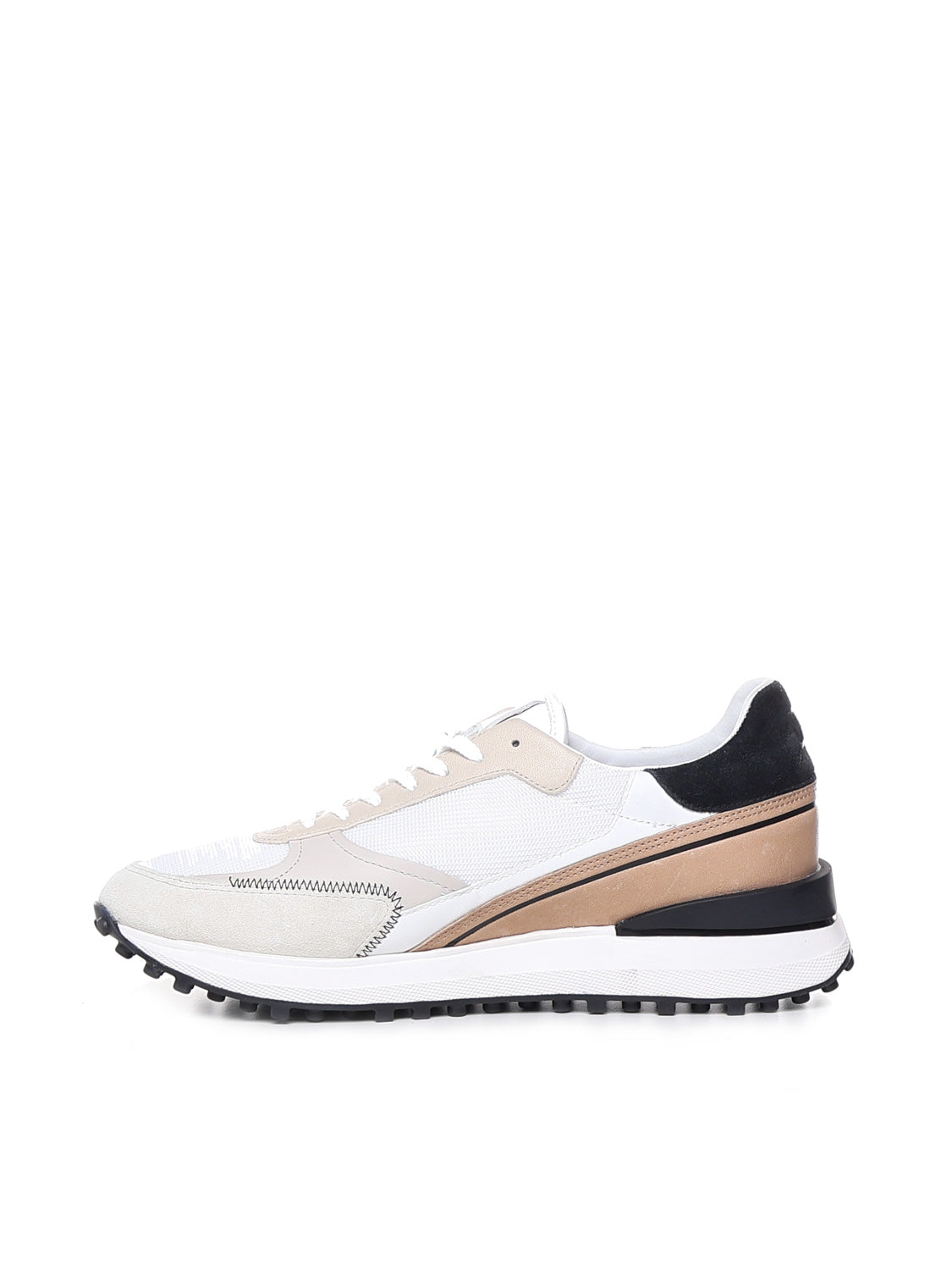 D.a.t.e. Sneakers White-cuoio Technical Fabric