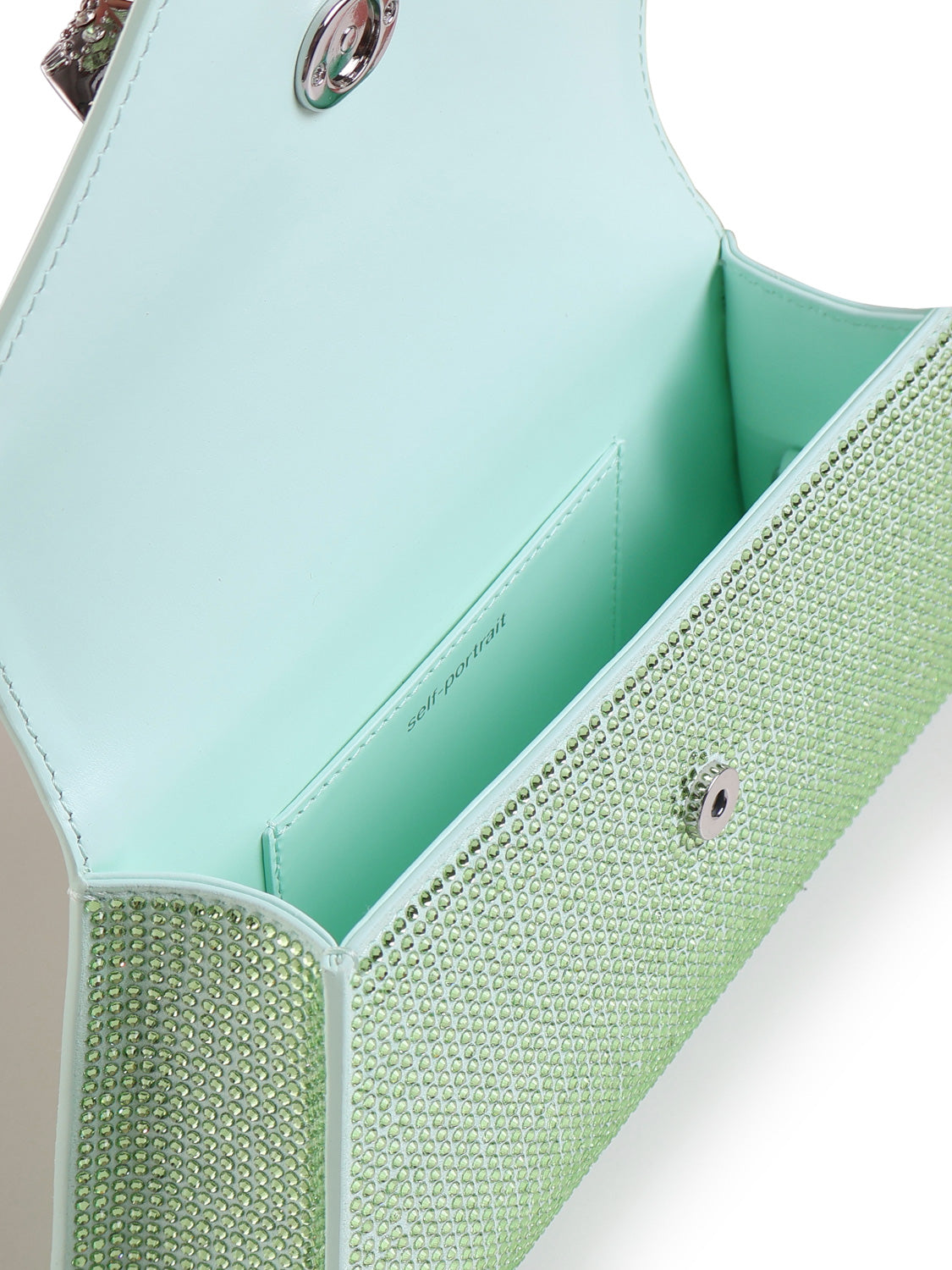 Self-Portrait Bags Green Synthetic Leather