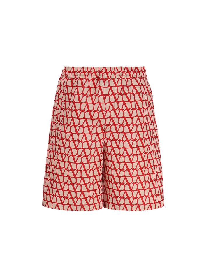 Valentino Garavani Shorts Red Silk