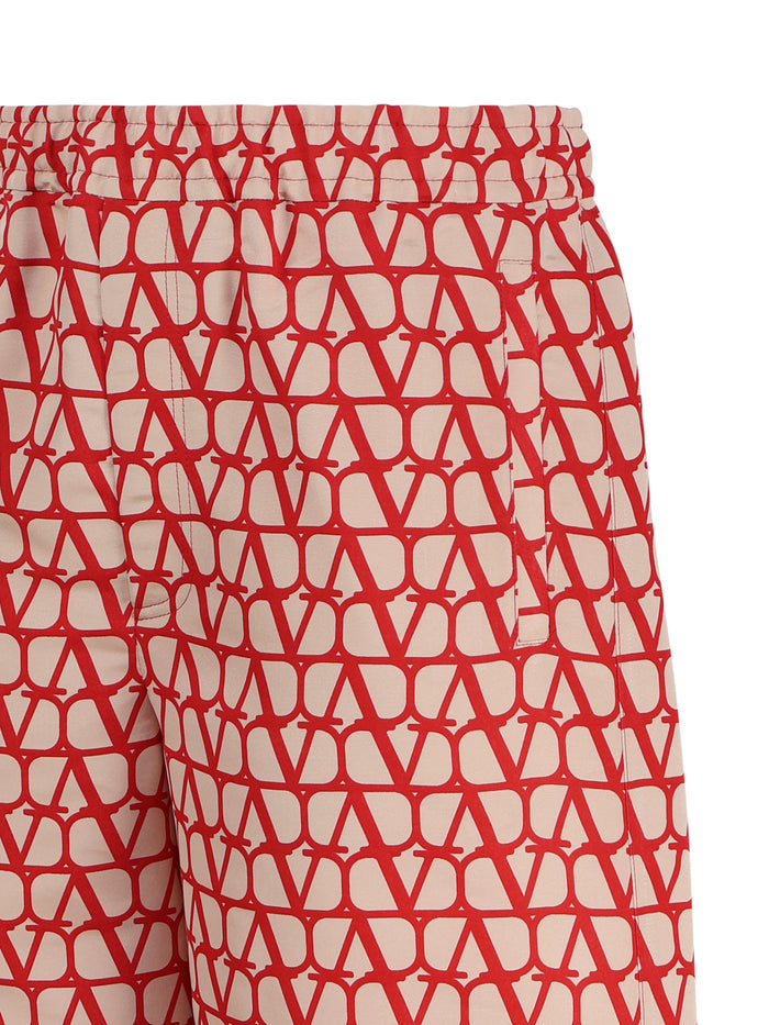 Valentino Garavani Shorts Red Silk