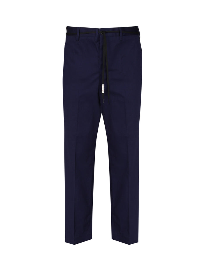 Marni Trousers Blue Cotton