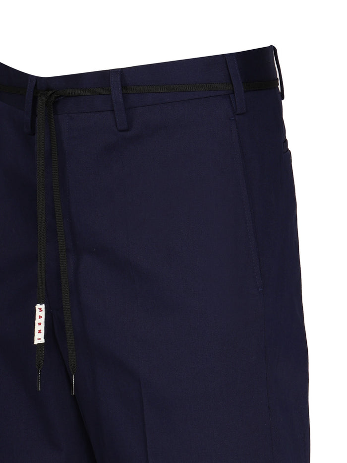 Marni Trousers Blue Cotton