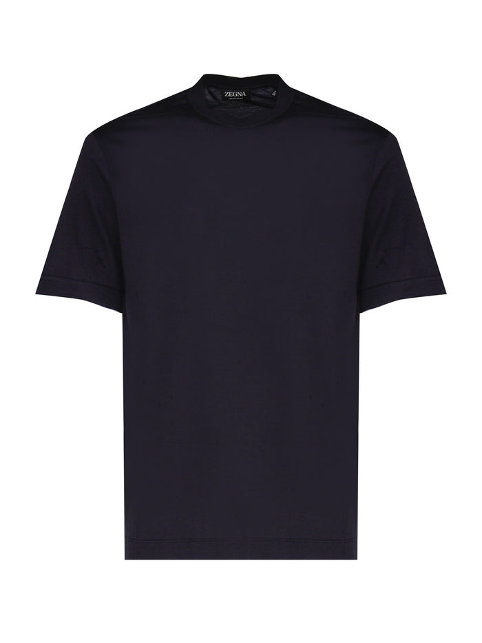 Zegna T-Shirts And Polos Blue Cotton
