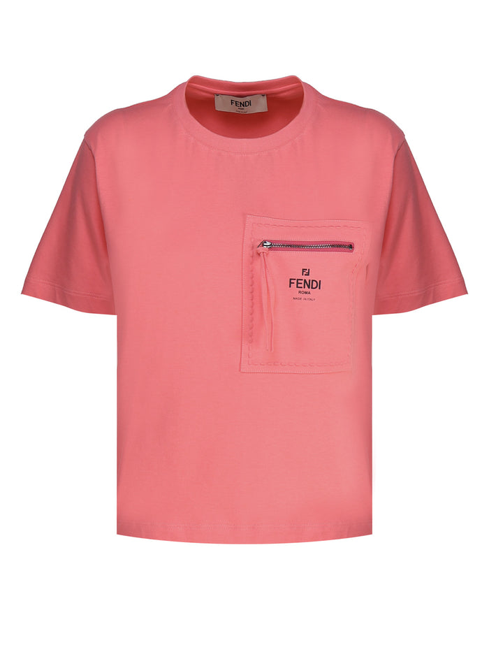 Fendi T-Shirts And Polos Pink Cotton