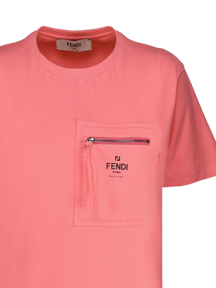 Fendi T-Shirts And Polos Pink Cotton