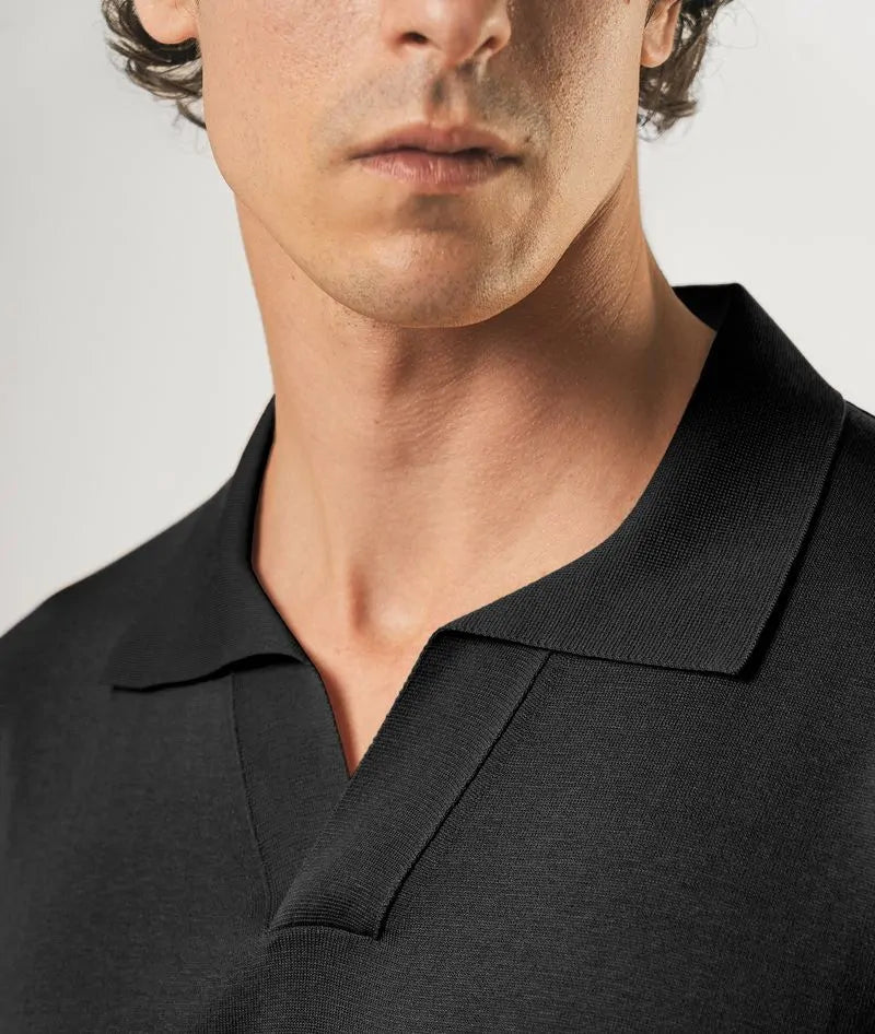 Silk Polo Tulum Red Basic Light Kintwear