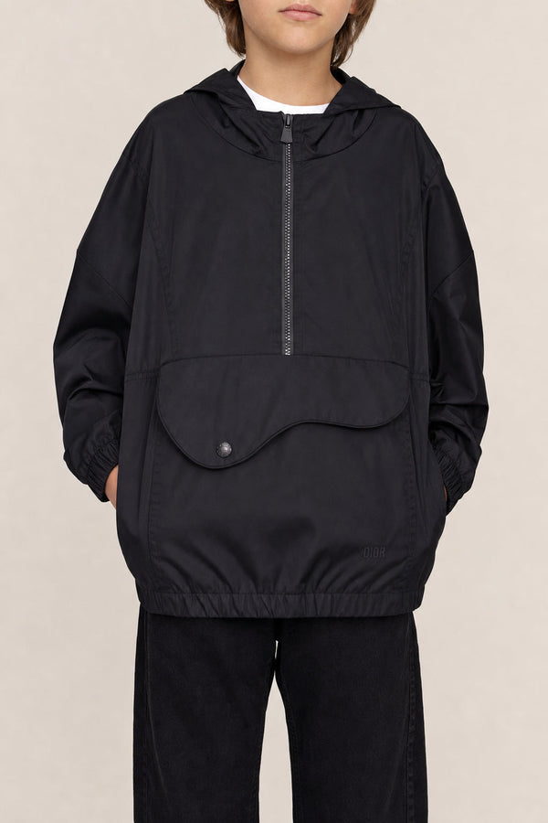 Dior Kids Black Hooded Anorak Jacket Clothing